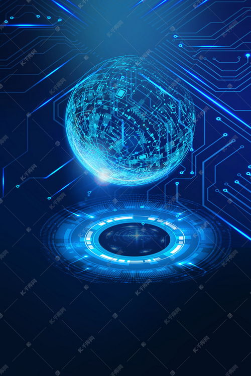 探索藍色科技未來 人工智能科學背景圖在千庫網免費下載